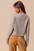 Load image into Gallery viewer, So Me Vintage Two Tone Leopard Print Cardigan in Vintage Oatmeal ON ORDER
