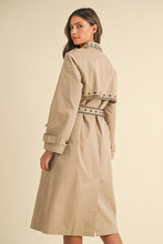 Load image into Gallery viewer, MABLE  Embroidered Trench Coat in Taupe
