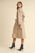 Load image into Gallery viewer, MABLE  Embroidered Trench Coat in Taupe
