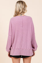 Load image into Gallery viewer, Mittoshop OVERSIZED Waffle Knit Top in Rose
