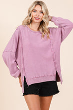 Load image into Gallery viewer, Mittoshop OVERSIZED Waffle Knit Top in Rose
