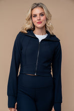 Load image into Gallery viewer, White Birch Lightweight Knit Solid Color CROPPED Jacket in Black
