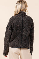 Mittoshop Mineral Washed Quilted Jacket in Black