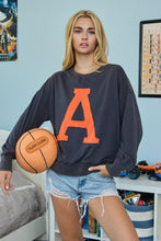 Load image into Gallery viewer, Oddi Acid Washed Sweatshirt with "A" Patch in Washed Navy
