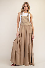 Load image into Gallery viewer, ee:some Solid Color Jumpsuit with Lace Trim Details in Coco
