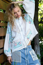 Load image into Gallery viewer, POL Mixed Print and Textured Jacket in Ivory Multi
