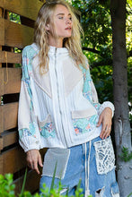 Load image into Gallery viewer, POL Mixed Print and Textured Jacket in Ivory Multi
