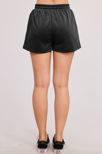 Charlotte Avery Scuba Knit Shorts in Black