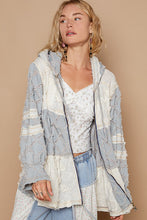 Load image into Gallery viewer, POL A-Line Hooded Zip Up Jacket in Denim Multi
