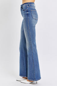 Judy Blue High Waisted Tummy Control Flare Jeans in Dark Blue