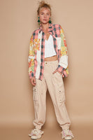 POL OVERSIZED Mix n Match Fabric Top in Pink Multi