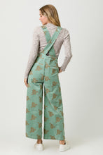 Load image into Gallery viewer, Mystree Embroidered Corduroy Jumpsuit in Washed Seafoam
