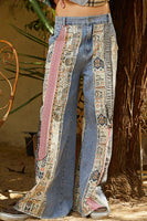 POL Mix n Match Patchwork Pants in Denim