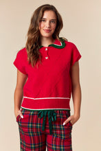 Load image into Gallery viewer, Fantastic Fawn Knit Holiday Sweater Top in Red

