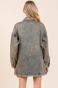 Mittoshop OVERSIZED Denim Jacket in Mud Denim