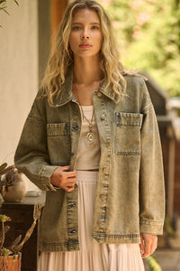 Mittoshop OVERSIZED Denim Jacket in Mud Denim