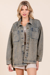 Mittoshop OVERSIZED Denim Jacket in Mud Denim