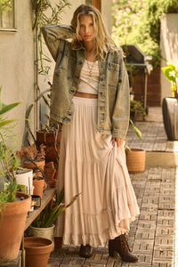 Mittoshop OVERSIZED Denim Jacket in Mud Denim