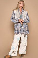 Load image into Gallery viewer, POL OVERSIZED Flannel Top with Contrasting Fabric Details in Mocha Multi
