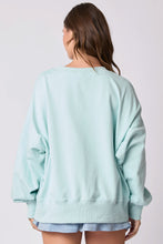 Load image into Gallery viewer, Peach Love Christmas Sequin Nutcracker Sweatshirt in Baby Blue
