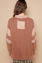 Load image into Gallery viewer, POL Ribbed Knit Pullover Sweater in Rustic Brown
