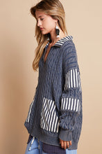 Load image into Gallery viewer, POL Ribbed Knit Pullover Sweater in Blue Heather
