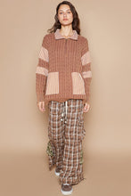 Load image into Gallery viewer, POL Ribbed Knit Pullover Sweater in Rustic Brown
