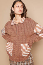 Load image into Gallery viewer, POL Ribbed Knit Pullover Sweater in Rustic Brown
