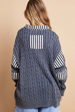 Load image into Gallery viewer, POL Ribbed Knit Pullover Sweater in Blue Heather
