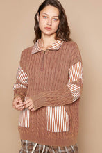 Load image into Gallery viewer, POL Ribbed Knit Pullover Sweater in Rustic Brown
