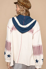 Load image into Gallery viewer, POL Thermal Knit Jacket with Patches in Indigo Multi
