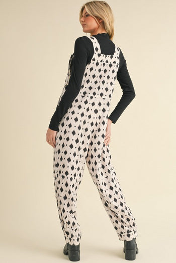 Jodifl Geometric Print Jumpsuit in Off White