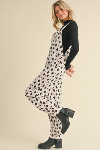 Jodifl Geometric Print Jumpsuit in Off White