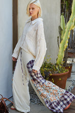 Load image into Gallery viewer, POL Thermal Knit Pants with Mixed Print Details in Natural ON ORDER
