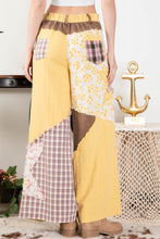 Load image into Gallery viewer, BlueVelvet Patchwork Wide Leg Pants in Banana Combo
