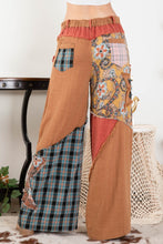 Load image into Gallery viewer, BlueVelvet Patchwork Wide Leg Pants in Orange
