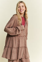 Load image into Gallery viewer, J.Her Ruffled Tiered Hooded Jacket in Caramel
