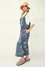 Load image into Gallery viewer, Easel Washed Floral Print Jumpsuit in Vintage Denim
