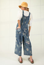 Load image into Gallery viewer, Easel Washed Floral Print Jumpsuit in Vintage Denim
