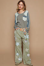 Load image into Gallery viewer, POL Regular Fit Star Patched Pants in Olive
