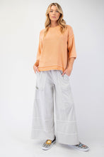 Load image into Gallery viewer, Easel Mineral Washed Terry Knit Pants in Light Grey
