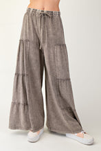Load image into Gallery viewer, Easel Mineral Washed Tiered Pants in Ash Mocha
