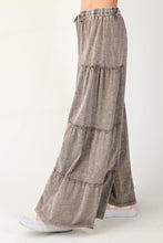 Load image into Gallery viewer, Easel Mineral Washed Tiered Pants in Ash Mocha
