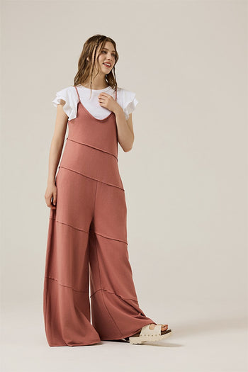NoaBoa French Terry Jumpsuit in Terra Cotta