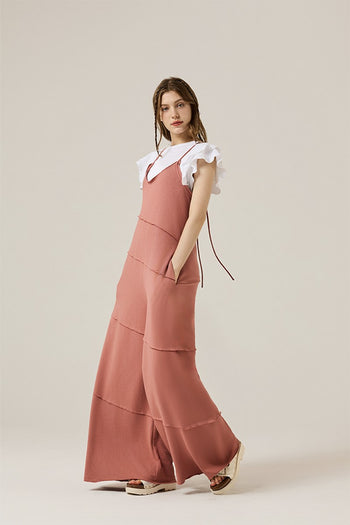 NoaBoa French Terry Jumpsuit in Terra Cotta