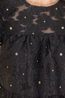 VOY Burnout Floral with Metallic Details in Black