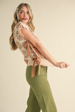 Load image into Gallery viewer, &amp;merci Floral Pattern Knit Sweater Vest in Beige Taupe
