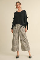 Jodifl Leopard Print Cropped Pants with Bow Details in Animal