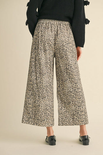 Jodifl Leopard Print Cropped Pants with Bow Details in Animal