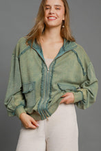 Load image into Gallery viewer, Umgee Luxe Knit and Linen Blend Jacket in Lagoon
